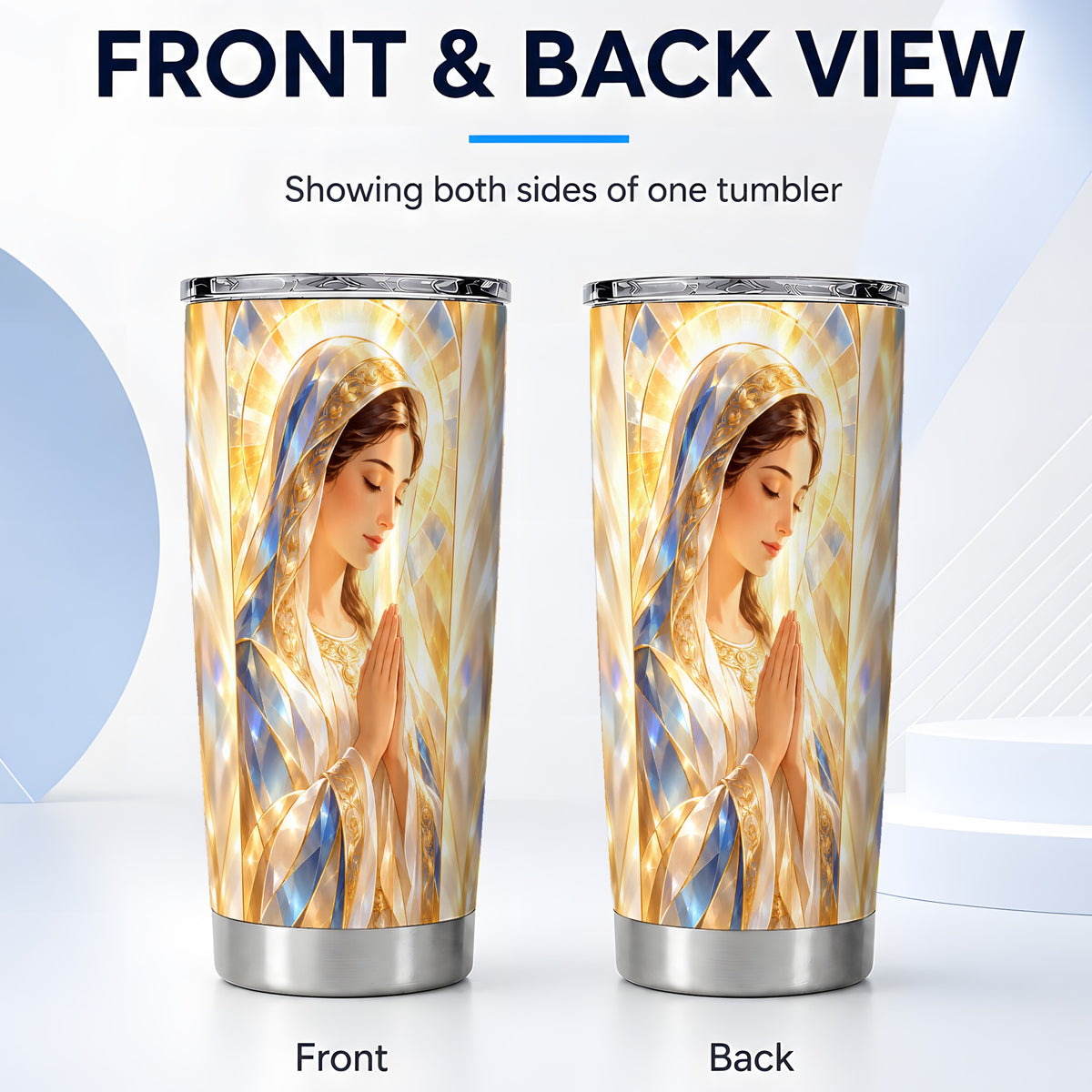 #pl[20oz|Steel] Radiant Mother Tumbler 20oz, Faith Tumbler, Stainless Steel Travel Cup