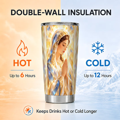 Radiant Mother Tumbler 20oz, Faith Tumbler, Stainless Steel Travel Cup