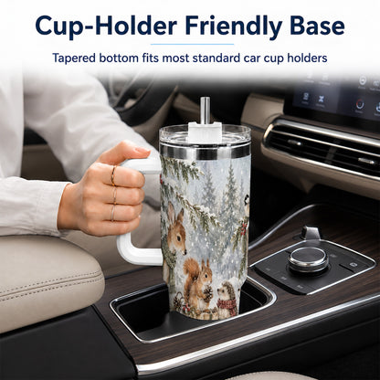 Woodland 40oz Tumbler, Forest Animals Stainless Steel Travel Cup