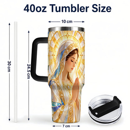 #pl[40oz|Black] Praying Mother Tumbler 40oz, Faith Tumbler, Stainless Steel Travel Cup