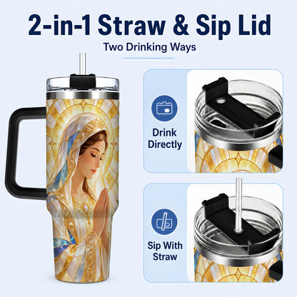 #pl[40oz|Black] Praying Mother Tumbler 40oz, Faith Tumbler, Stainless Steel Travel Cup