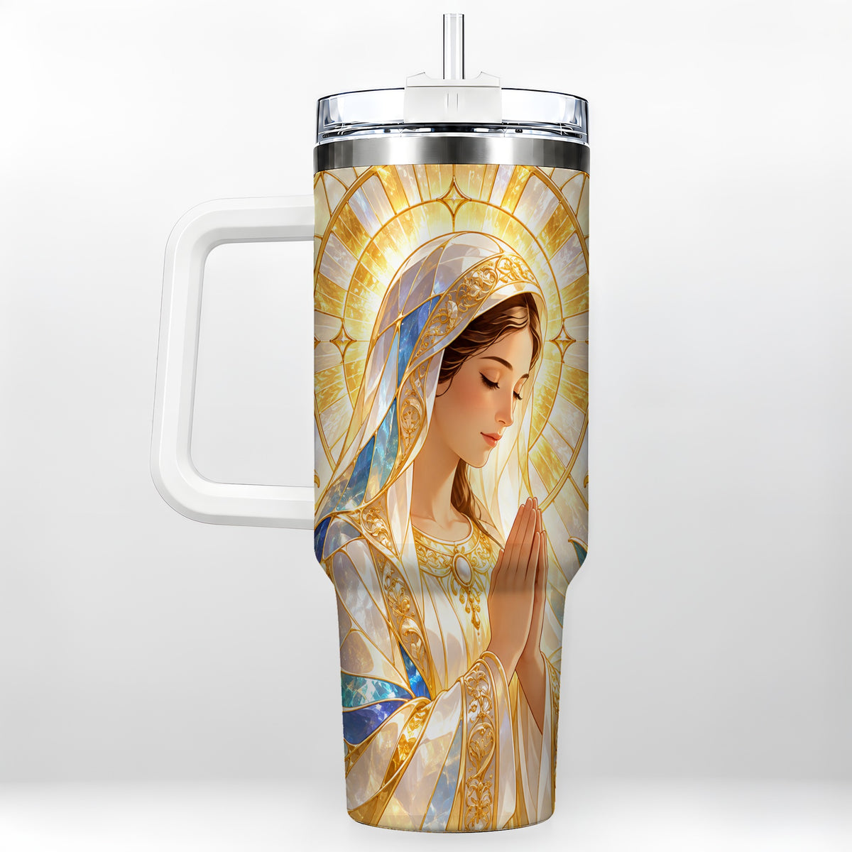 Praying Mother Tumbler 40oz, Faith Tumbler, Stainless Steel Travel Cup