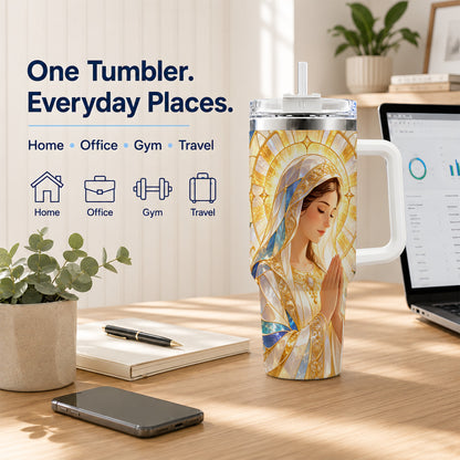 Praying Mother Tumbler 40oz, Faith Tumbler, Stainless Steel Travel Cup