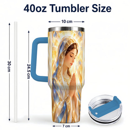 #pl[40oz|Blue] Radiant Mother Tumbler 40oz, Faith Tumbler, Stainless Steel Travel Cup