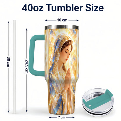 #pl[40oz|Green] Radiant Mother Tumbler 40oz, Faith Tumbler, Stainless Steel Travel Cup