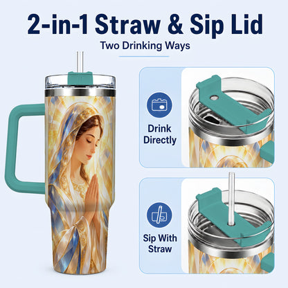 #pl[40oz|Green] Radiant Mother Tumbler 40oz, Faith Tumbler, Stainless Steel Travel Cup