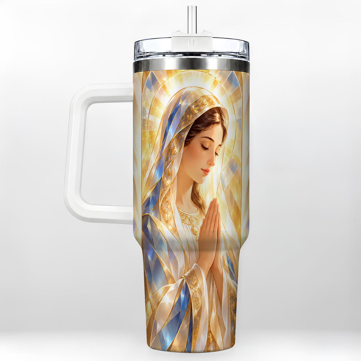 Radiant Mother Tumbler 40oz, Faith Tumbler, Stainless Steel Travel Cup