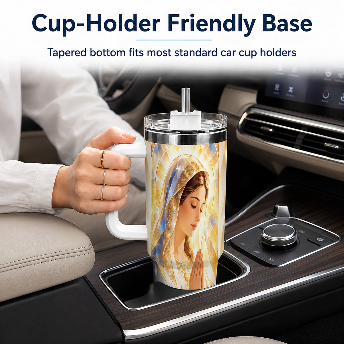 Radiant Mother Tumbler 40oz, Faith Tumbler, Stainless Steel Travel Cup