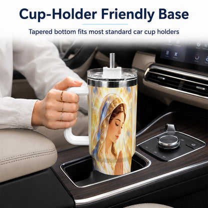 Radiant Mother Tumbler 40oz, Faith Tumbler, Stainless Steel Travel Cup