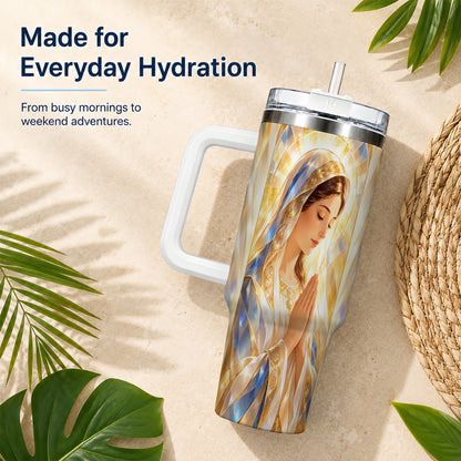 Radiant Mother Tumbler 40oz, Faith Tumbler, Stainless Steel Travel Cup