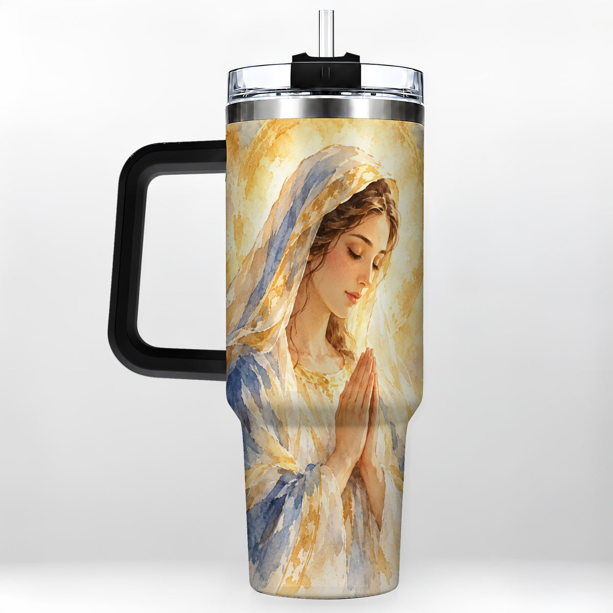 #pl[40oz|Black] Watercolor Mother Tumbler 40oz, Faith Tumbler, Stainless Steel Travel Cup