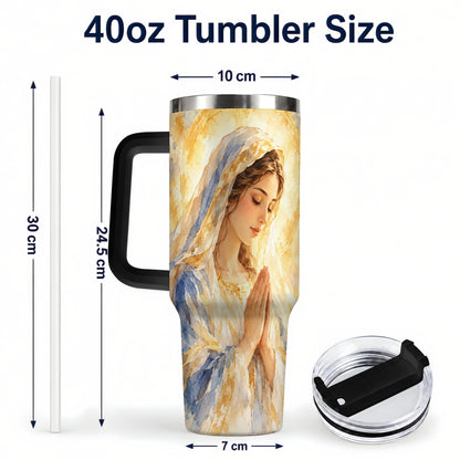 #pl[40oz|Black] Watercolor Mother Tumbler 40oz, Faith Tumbler, Stainless Steel Travel Cup