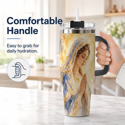 #pl[40oz|Black] Watercolor Mother Tumbler 40oz, Faith Tumbler, Stainless Steel Travel Cup