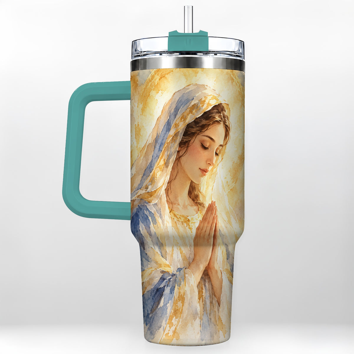 #pl[40oz|Green] Watercolor Mother Tumbler 40oz, Faith Tumbler, Stainless Steel Travel Cup