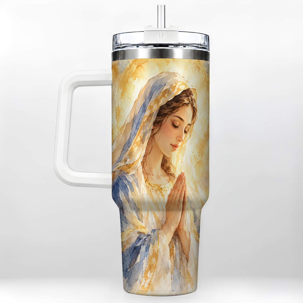 Watercolor Mother Tumbler 40oz, Faith Tumbler, Stainless Steel Travel Cup