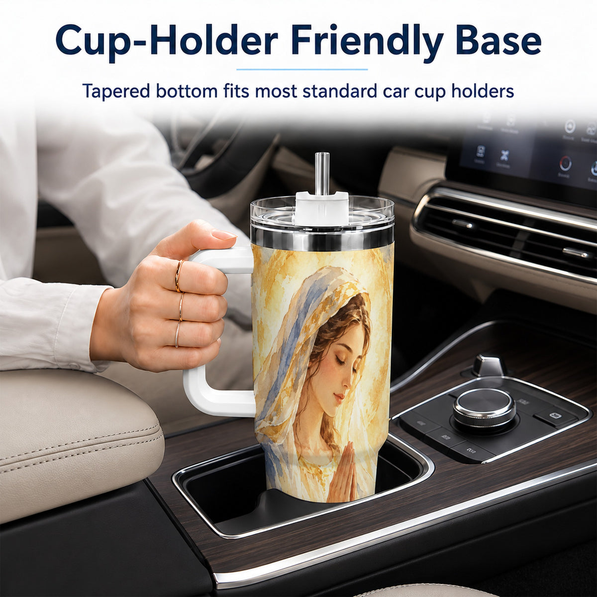 Watercolor Mother Tumbler 40oz, Faith Tumbler, Stainless Steel Travel Cup