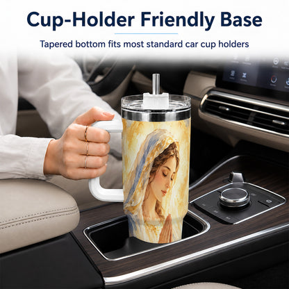 Watercolor Mother Tumbler 40oz, Faith Tumbler, Stainless Steel Travel Cup