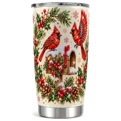 Cardinal Mailbox Tumbler 20oz, Bird Tumbler, Stainless Steel Travel Cup