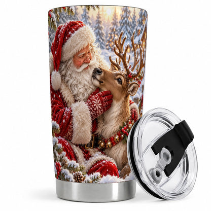 Santa Claus and Reindeer Winter Tumbler 20oz