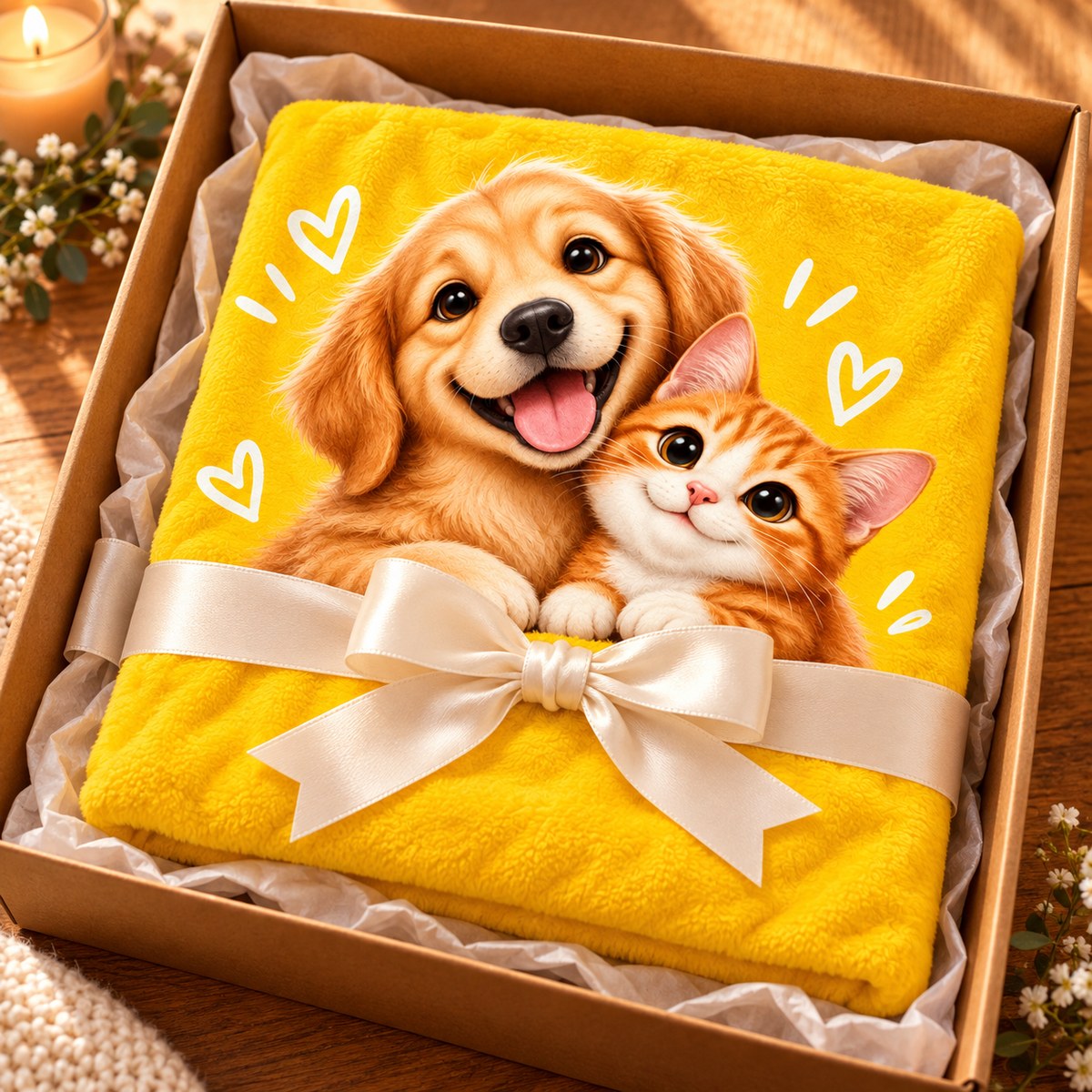 Custom Photo Caricature Portrait Plush Fleece Blanket - Funny Pet Portrait Blanket Personalized Blanket Gift — gift