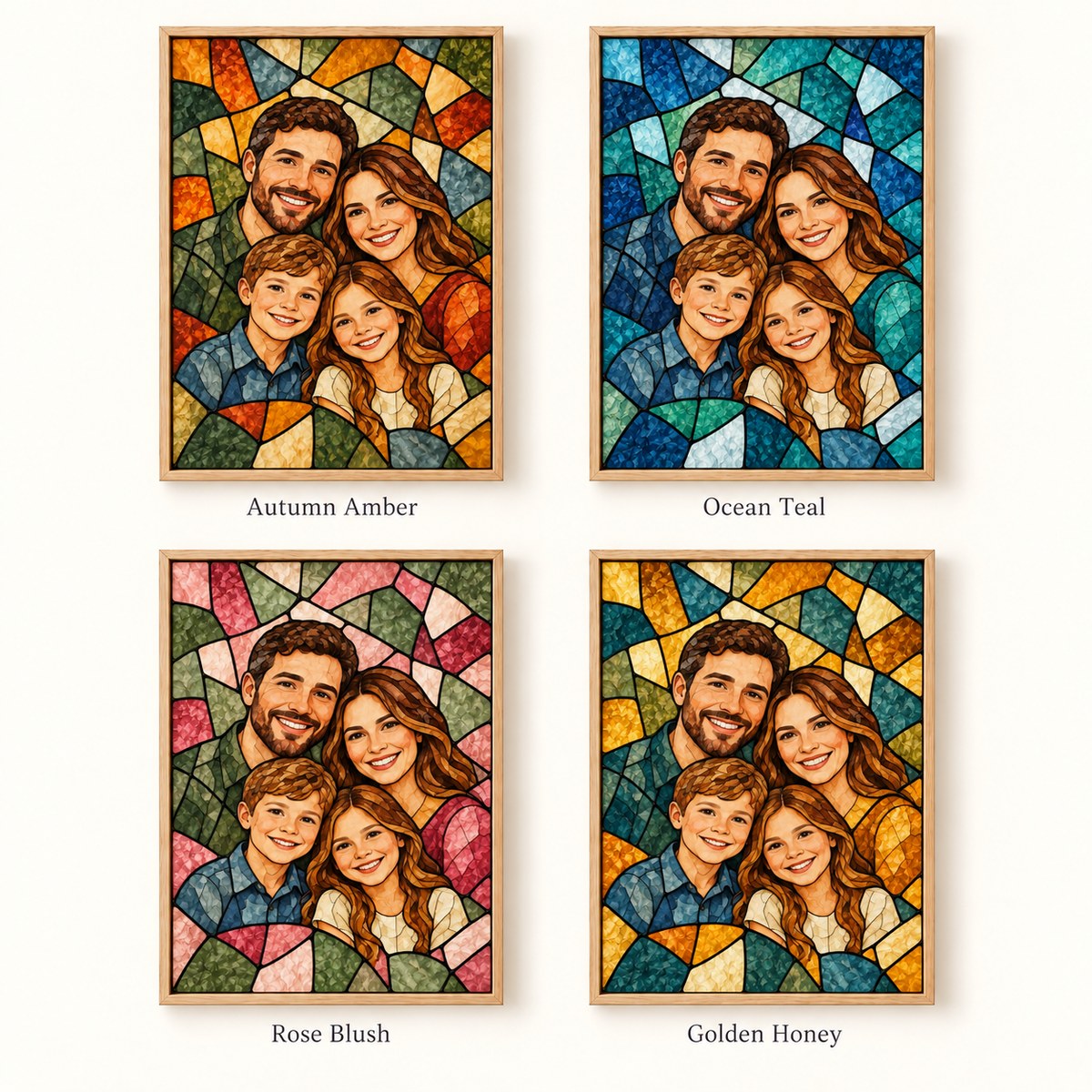 Stained glass canvas color options