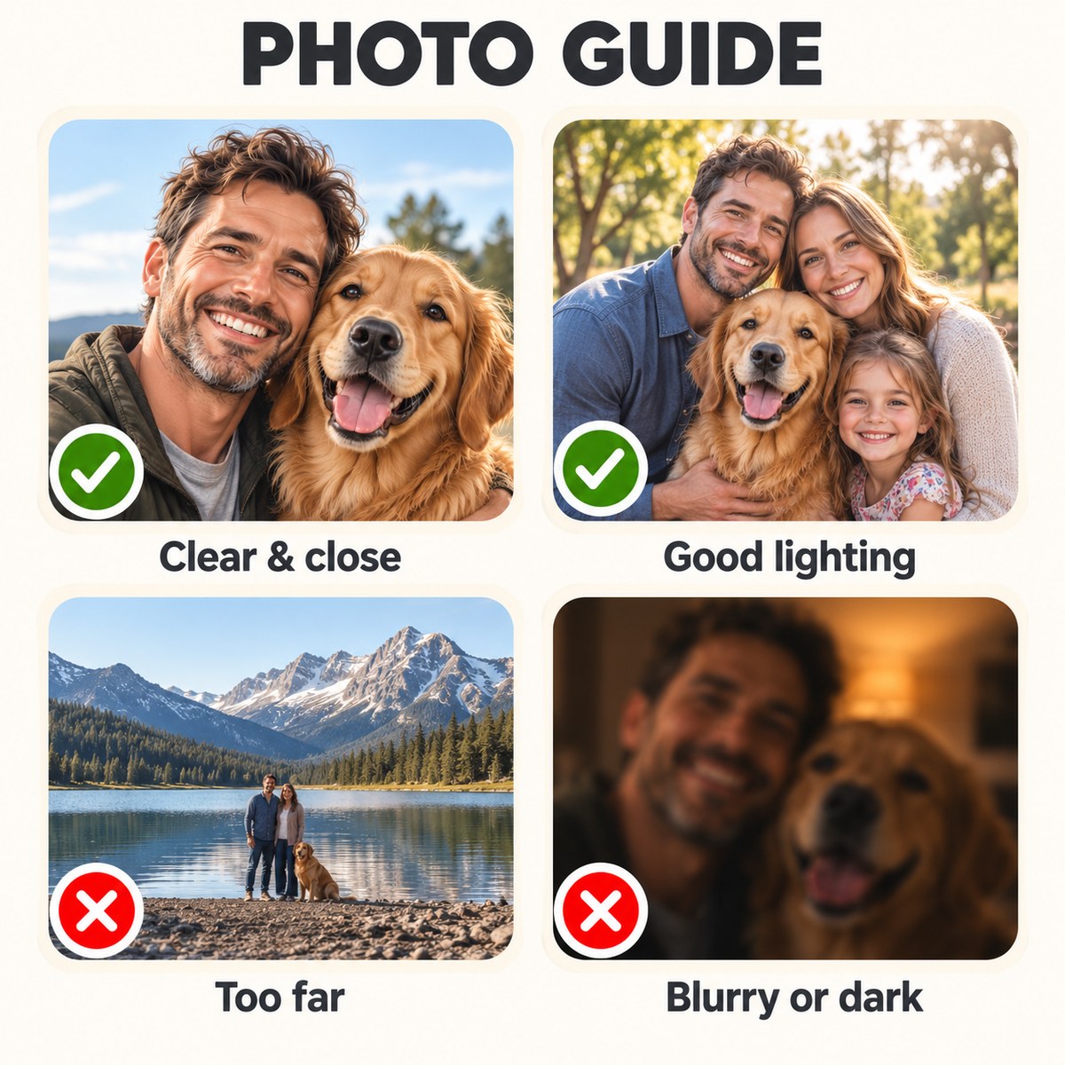 Custom Photo Drive Safe Dad & Dog Caricature - Personalized Acrylic Car Visor Clip — photo guide