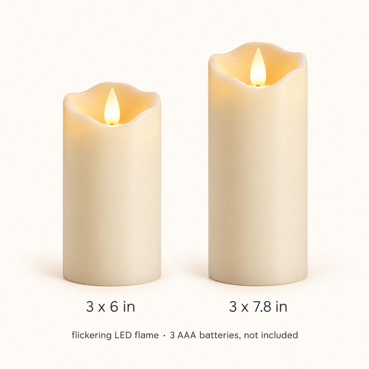 Custom Photo Pencil Sketch Flameless LED Candle - Dad Memorial LED Candle Personalized Candle Gift — size