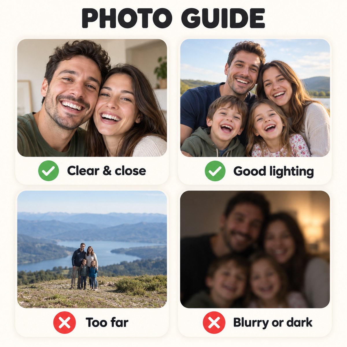 Custom Photo Christmas Friends Caricature - Personalized Acrylic Magnet — photo guide
