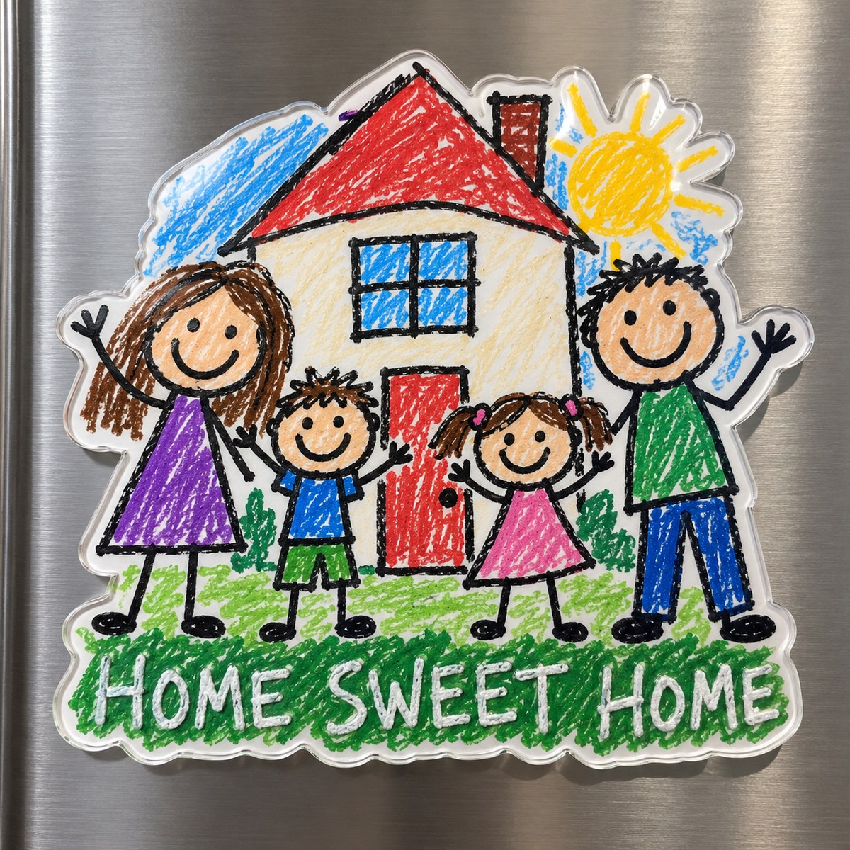 Custom Photo Housewarming Doodle - Personalized Acrylic Magnet — hero