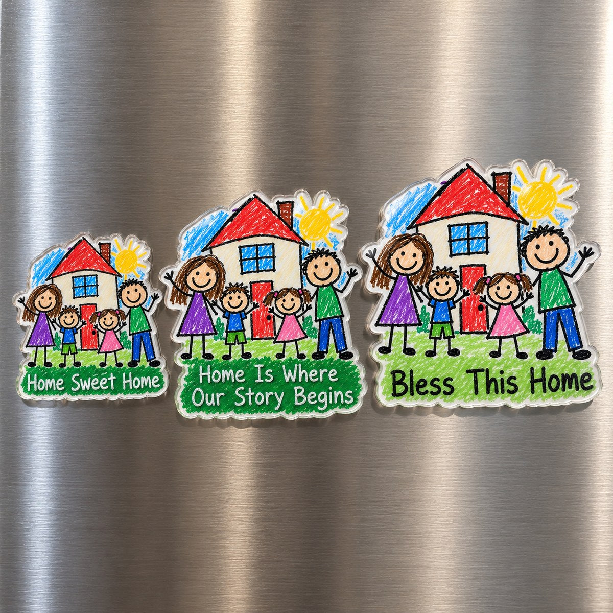 Custom Photo Housewarming Doodle - Personalized Acrylic Magnet — options