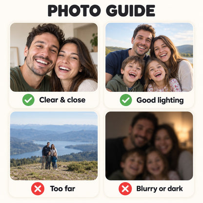 Custom Photo Couple Gift Starry Night - Personalized Acrylic Magnet — photo guide