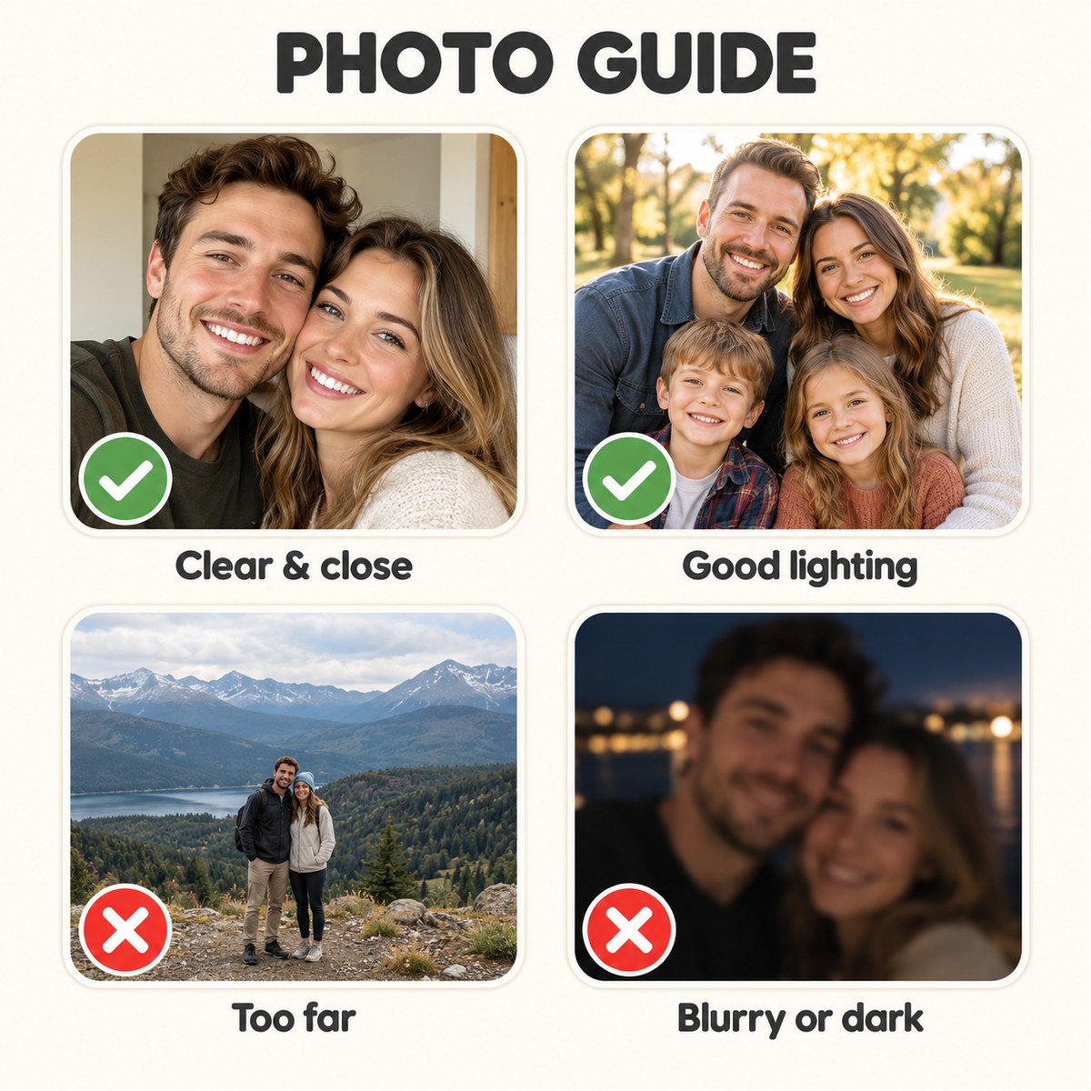Custom Photo Caricature Portrait Acrylic Night Light - Funny Couple Gift Personalized Night Light Gift — photo guide