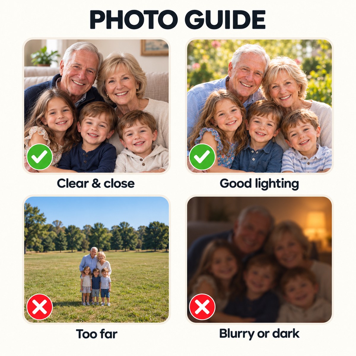 Custom Photo Watercolor Portrait Acrylic Night Light - Grandparents Night Light Personalized Night Light Gift — photo guide