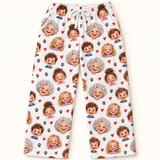 Custom Face Grandma's Favorite People - Personalized Pajama Pants — hero
