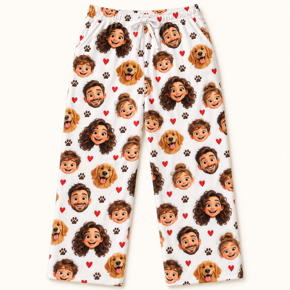 Custom Face Family & Pets - Personalized Pajama Pants — hero