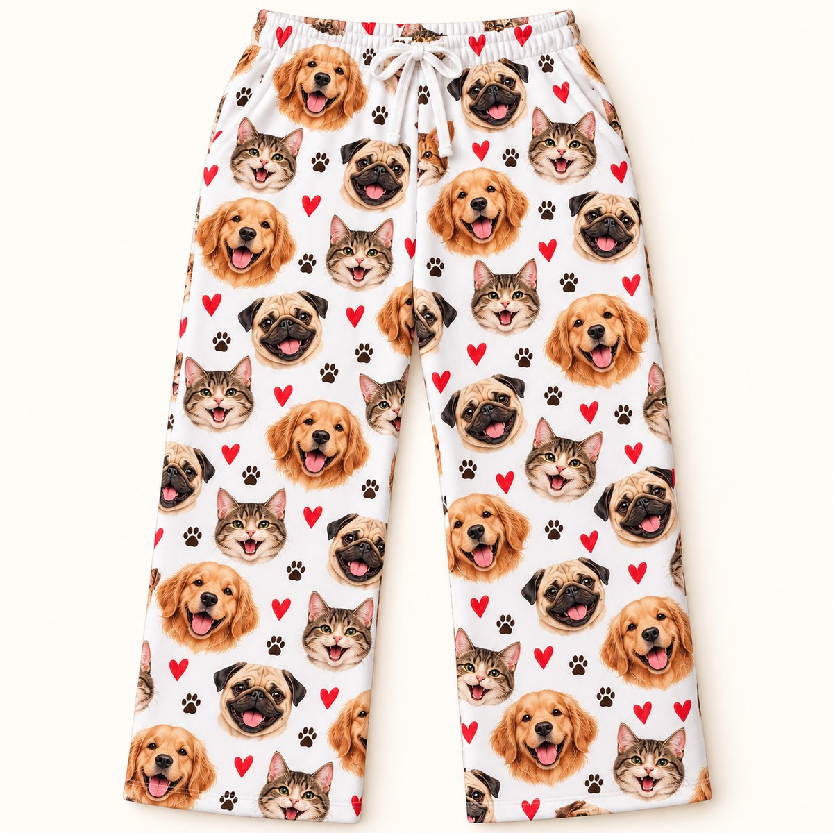 Custom Face Dog & Cat - Personalized Pajama Pants — hero