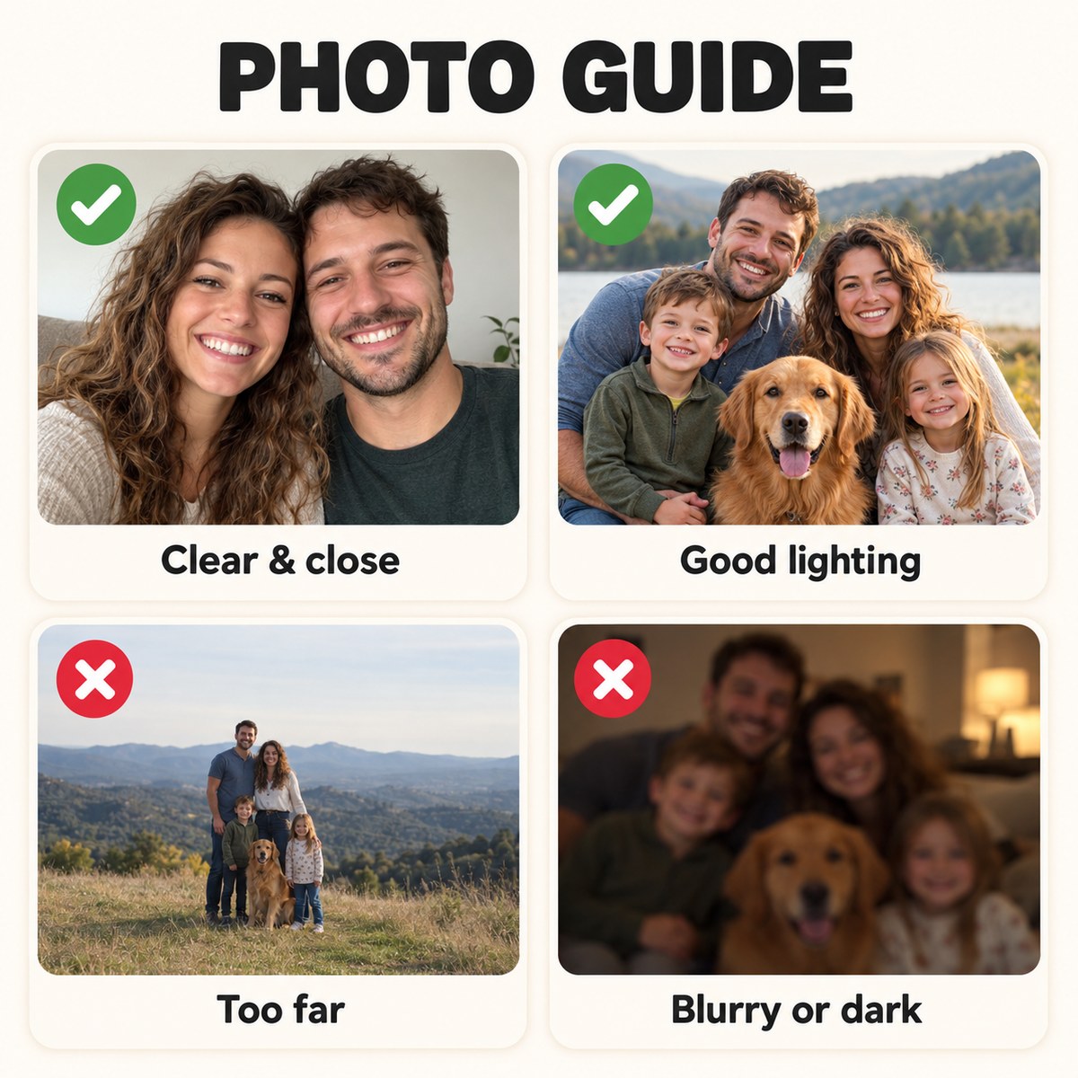Custom Face Family & Pets - Personalized Pajama Pants — photo guide