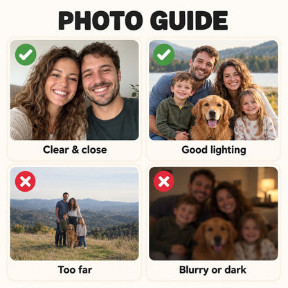 Custom Face Family & Pets - Personalized Pajama Pants — photo guide