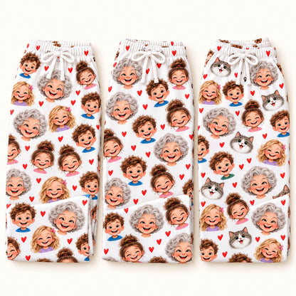 Custom Face Grandma's Favorite People - Personalized Pajama Pants — options