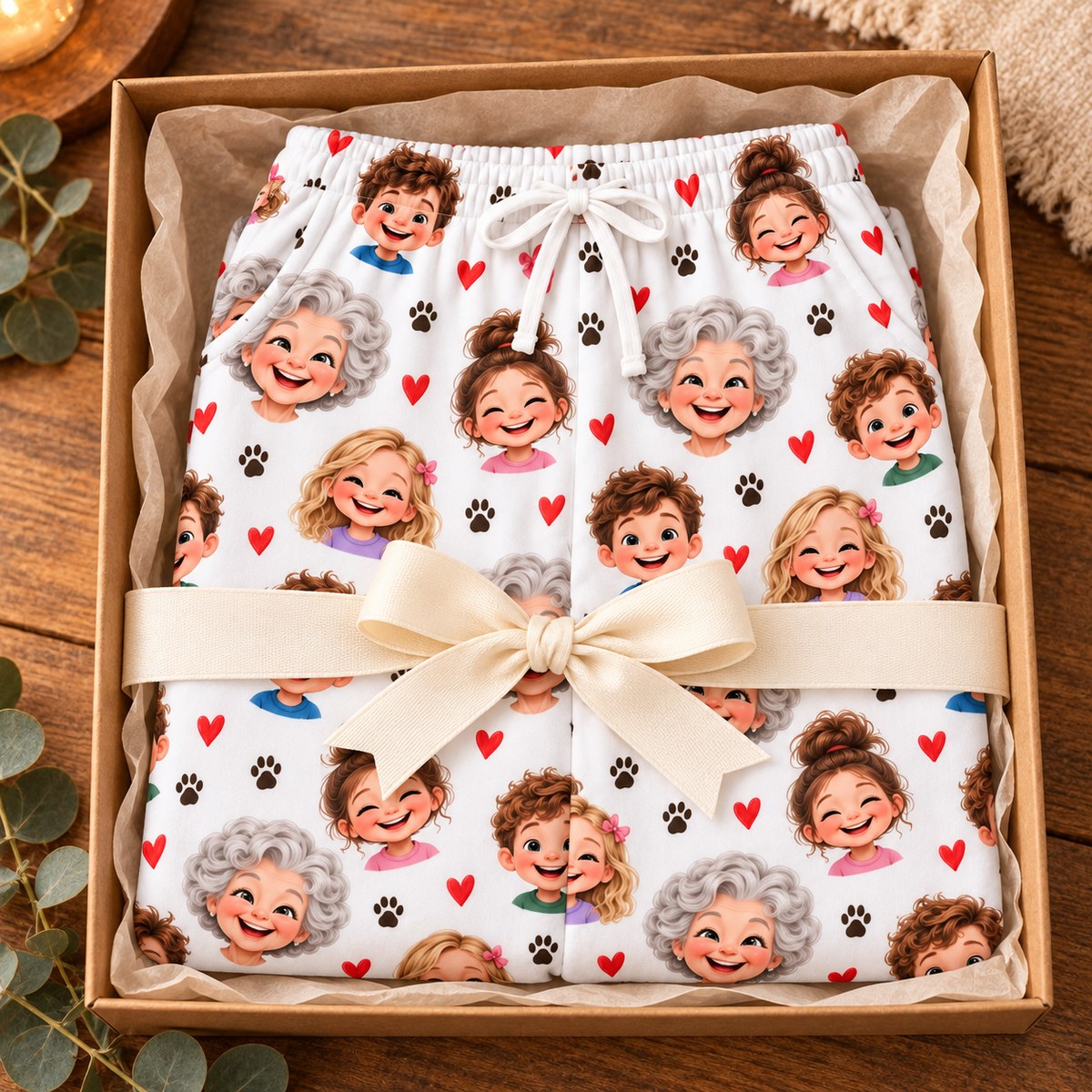 Custom Face Grandma's Favorite People - Personalized Pajama Pants — gift