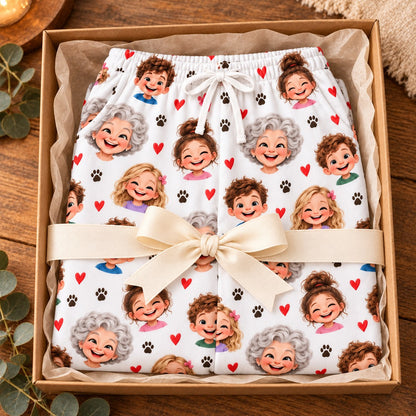 Custom Face Grandma's Favorite People - Personalized Pajama Pants — gift