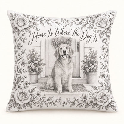 Custom Photo Pencil Sketch Throw Pillow Cover - Housewarming Gift Personalized Pillow Gift — hero