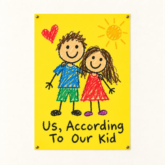 Personalized doodle portrait unframed poster