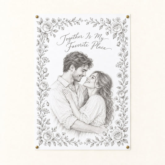 Personalized pencil sketch portrait unframed poster