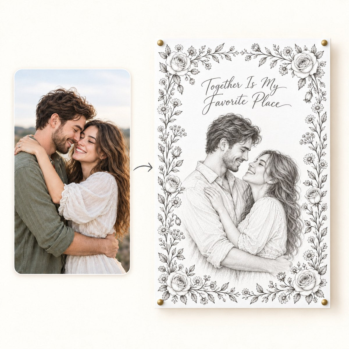 How it works: your photo to a pencil sketch poster