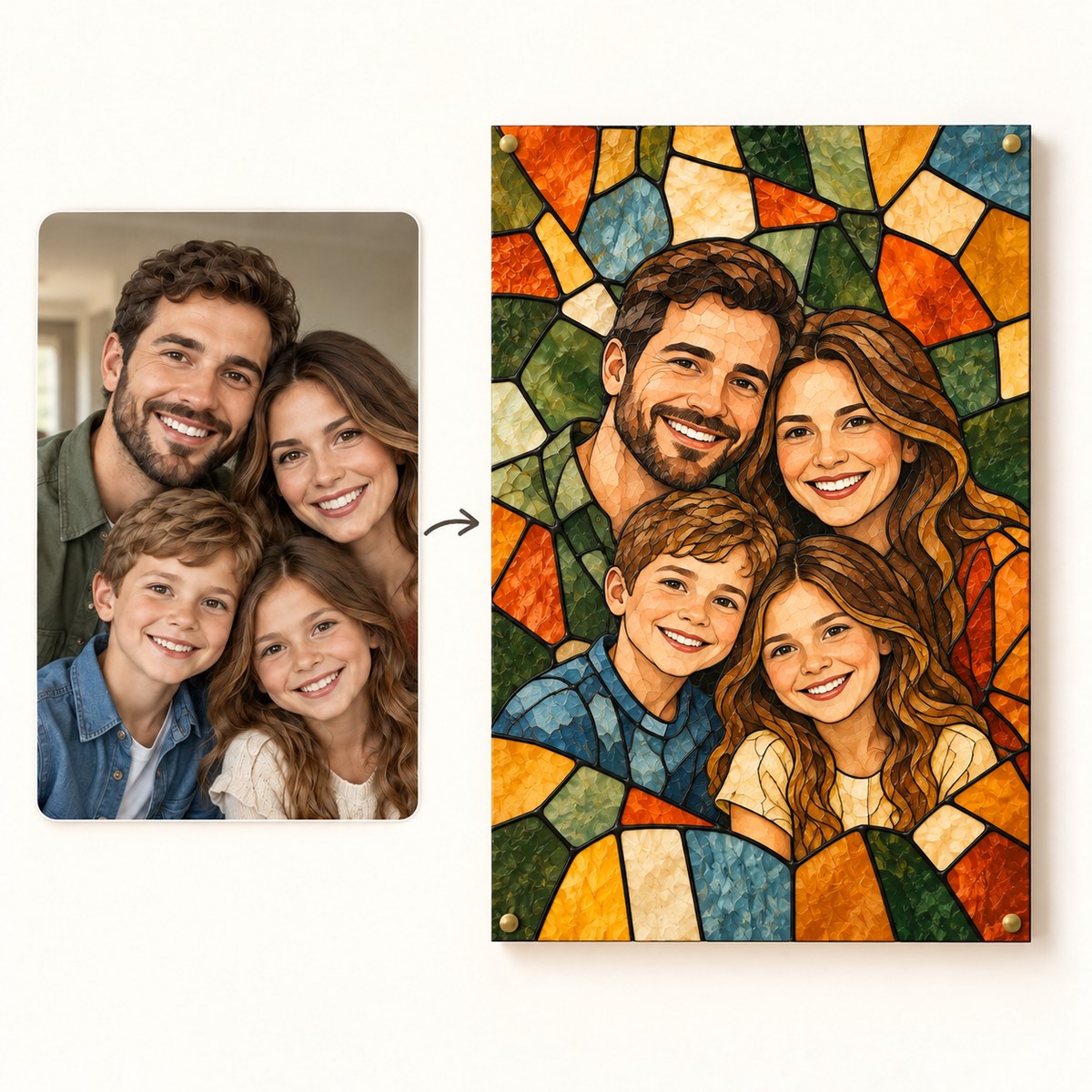 How it works: your photo to a stained glass poster