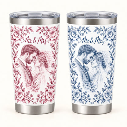 Custom Photo Pencil Sketch 20oz Stainless Steel Tumbler - Wedding Gift Personalized Tumbler Gift — options
