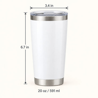 Custom Photo Pencil Sketch 20oz Stainless Steel Tumbler - A True Friendship Is A Journey Without An End, Personalized Tumbler Gift — size