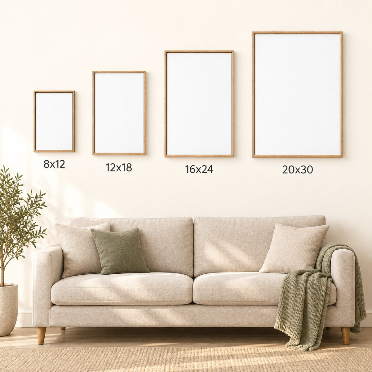 Canvas size guide
